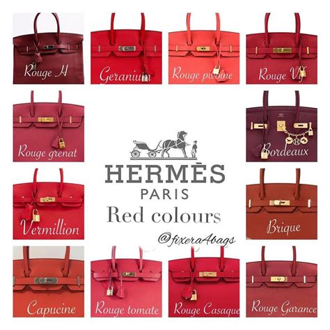 hermes luggage color chart.